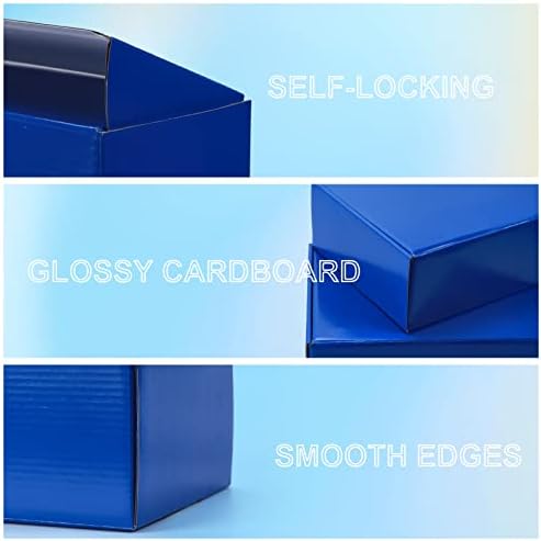 PHAREGE 20 Pack 12x9x4 in Cardboard Shipping Boxes, Royal Blue Gift Box - Image 3