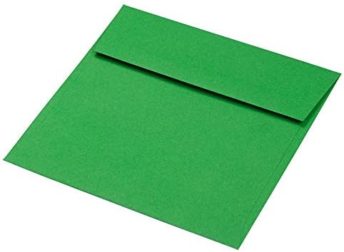 JAM PAPER 6 x 6 Square Colored Invitation Envelopes - Green Recylced - Bulk 1000/Carton - Image 3
