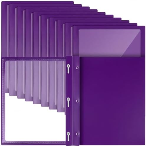 Teling 36 Pcs Report Covers with 3 Prong Presentation Folders, Dark Purple by Teling