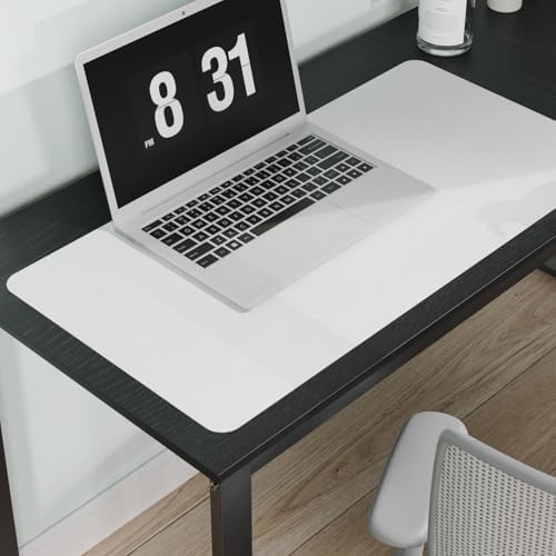 Pure White Plastic Table Cover Protector, 30" x 60" PVC Desk Pad Mat by FURKIT