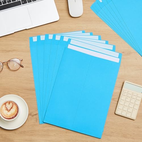 100 Pcs 10'' x 13'' Catalog Envelopes Self Adhesive 32lb Manila Envelopes Kraft Peel & Seal for Secure Mailing Storage Organizing for Office Business Home (Blue) - Image 4