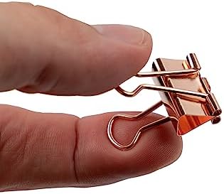 JAM PAPER Colorful Binder Clips - Small - 3/4 Inch (19 mm) - Rose Gold Binderclips - 25/Pack - Image 5