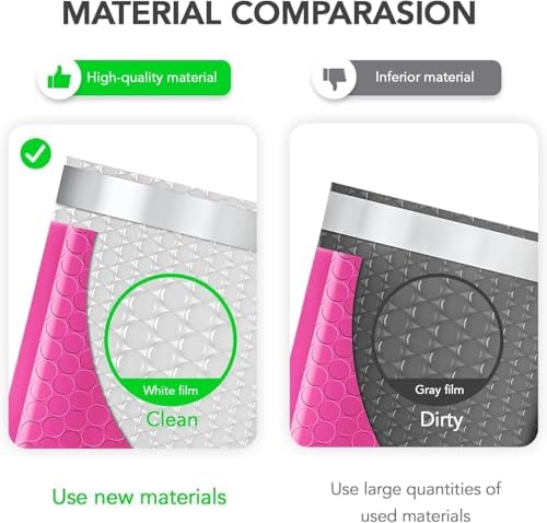 Fuxury Bubble Mailers 6x10" Pink Padded Envelopes 9600 Pack Bulk Pallet - Image 4