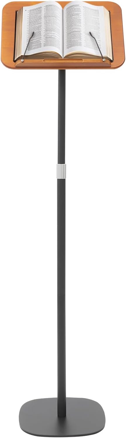 Sheet Music Stand & Desktop Book Stand, Music Book Holder Stand,Wooden Portable Sheet Music Table Stand Height Adjustable from 31.5-51.2in with Book Stand Support by Unknown