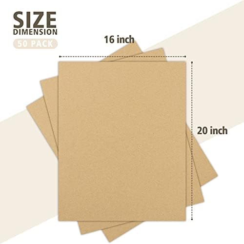 Golden State Art 50 Pack 16x20 Corrugated Cardboard Sheet 1/8" Flat Inserts - Image 2