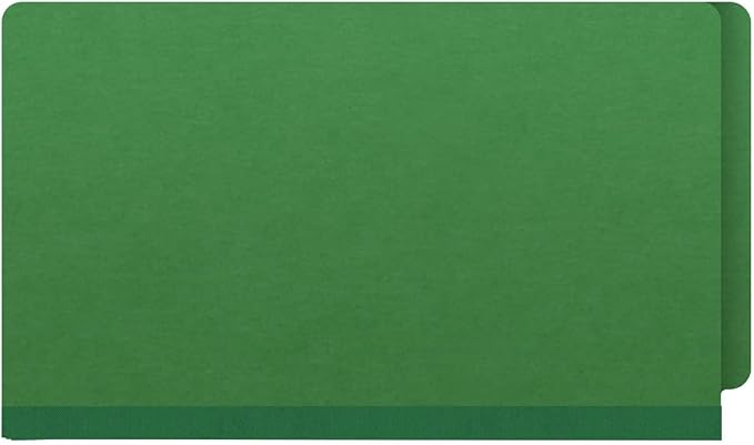 Ecom Folders End Tab Pressboard File Folders | Legal Size 25 Pt Stock with 2" Tyvek Expansion | Full Cut Tabs for Medical Charts, Legal Documents & Office Records | Moss Green, Box of 25 - Image 3