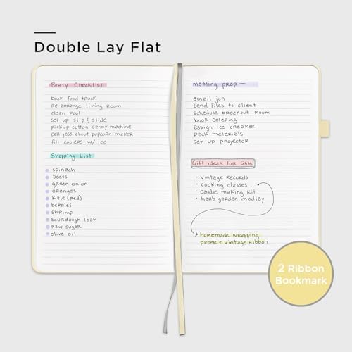 &And Per Se Lined Journal Notebook, 160 Pages, A5 5.7 x 8 inches College Ruled Thick Paper Notebook Journals for Writing, Hardcover Notebooks for Women Men Office School (1 Pack, Light Yellow) - Image 3