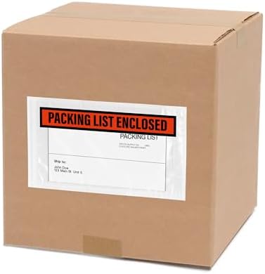 GPI - Packing List Envelopes, 5.5" x 10" Packing Slip Pouches, Clear Plastic Envelope Sleeves with Self-Adhesive Strip, Top Loading for Shipping Labels, Packing Lists, Invoices & Paperwork. 2000 Pack - Image 3