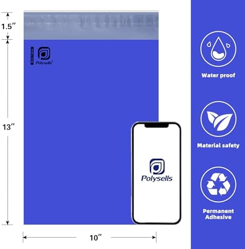 POLYSELLS 1000 pcs 10x13 Inches Purple Poly Mailers Shipping Envelopes, Strong Adhesive Sealing, Waterproof, and Tear-resistant Postal Mailing Bags for Clothing, Books, and Accessories - Image 2