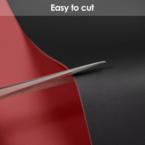 Leather Dresser Cover,1.8mm Thick,10x43 Inch,Dresser Protector Top,Dresser Top Protector,Dresser Cover Top,Dresser Top Cover,Dresser Cover Top for Bedroom.(Black+Wine Red,10x43) - Image 5