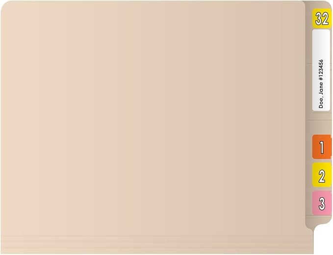 Ecom Folders End Tab Manila File Folders with Fasteners | Letter Size Medical and Business Record Filing Organizer | Reinforced Straight Cut Shelf Tabs | Expandable 11 Pt | Bulk Case of 250 Folders - Image 3