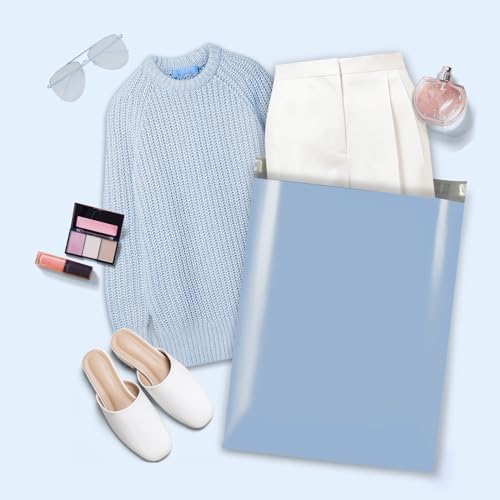 Metronic Large Poly Mailers 19x24 50PC Thick Shipping Bags, Light Blue - Image 2