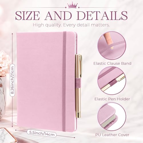 Laumoi 28 Pack A5 PU Leather Lined Notebook Journal, Pastel Color,Simple - Image 2