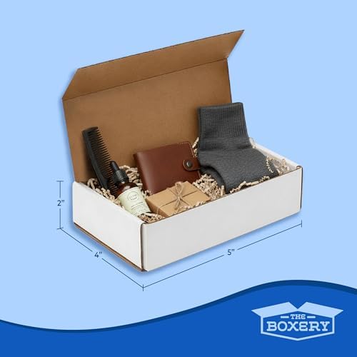 The Boxery Corrugated Mailers White Tuck Shipping Boxes (5x4x2) - Image 3