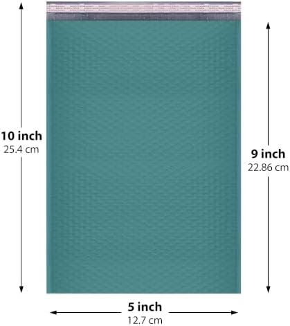 Green Bubble Mailers 5x10, Self Seal Poly Padded Envelopes #00, 250 Pack - Image 2
