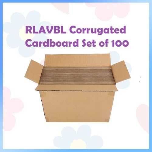 RLAVBL 100 Pack 8x10 Corrugated Cardboard Sheets, Flat Cardboard Inserts for Shipping, Mailing, Packing, DIY Crafts - Image 7