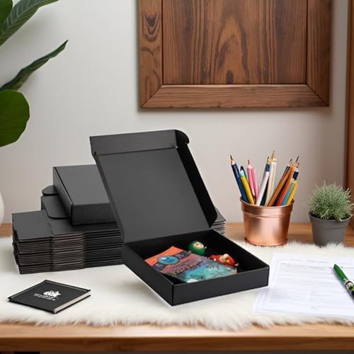 10x10x2 inch Black Shipping Boxes for Small Business- Set of 25 - Image 5
