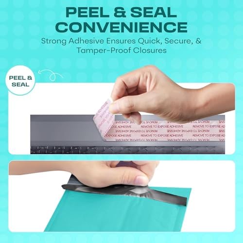 Teal Bubble Mailers 12x15, Self Seal Poly Padded Envelopes, 100 Pack Bulk - Image 4