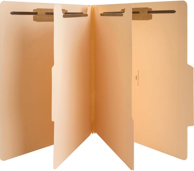 Business Source 6-Part Manila Classification Folders by BusinessSource