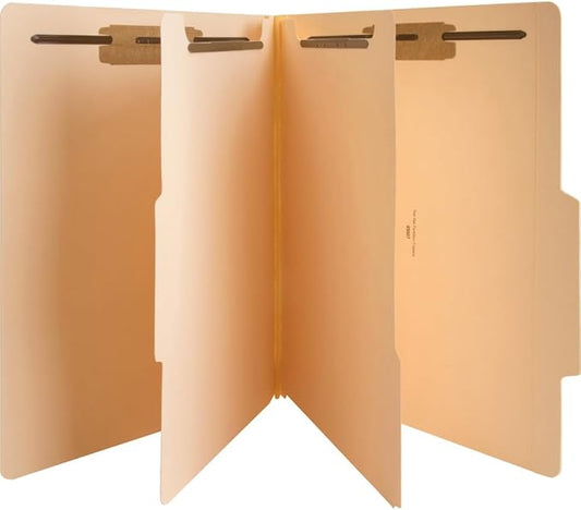 Business Source 6-Part Manila Classification Folders by BusinessSource