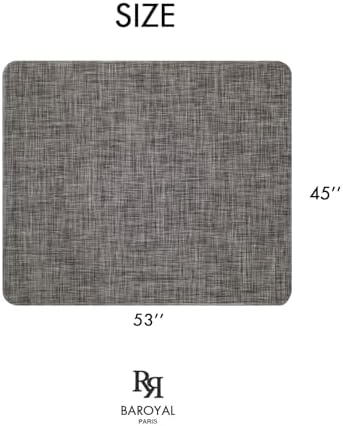 BARoyal Office Chair Mat for Hardwood Floor Under Desk Computer Rolling Chair Mat for Wood/Tile Floor Non-Slip Heavy Duty Desk Rug PVC Plastic Hard Floor Protector 45" x 53"(Gravel) - Image 6