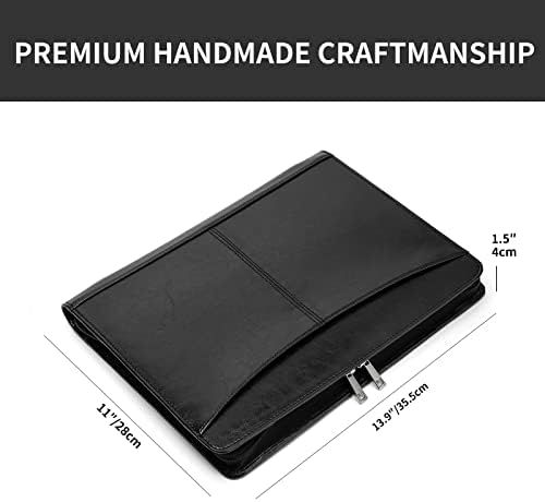 Vegan Leather Portfolio with Front Pocket for 8.5 x 11" Legal Pad - Image 7
