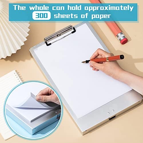 PerKoop 8 Pcs Aluminum Clipboard with Storage, Folder Form Holder - Image 4