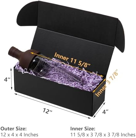 Timirog Black Shippping Boxes 12x4x4 Inches 25 Pack Corrugated Cardboard - Image 2