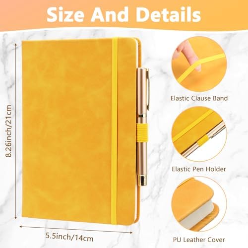 Laumoi 28 Pack A5 PU Leather Lined Notebook Journal, Fresh Color,Simple - Image 2