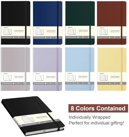 Comix 8 Pack Lined Journal Notebooks for Work, 240 Pages, 5.5"x8.3" - Image 3