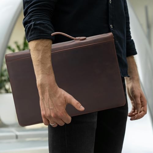 Leather 3 Ring Portfolio for 8.5 x 14" Pad and 15" Laptop - Image 4