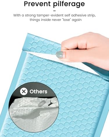 GSSUSA Light Blue Bubble Mailers 6x10" 600 Pack Padded Envelopes Self Seal - Image 6