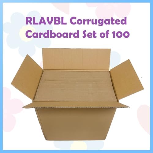 RLAVBL 100 Pack 12x12 Corrugated Cardboard Sheets, Flat Cardboard Inserts for Shipping, Mailing, Packing, DIY Crafts - Image 7