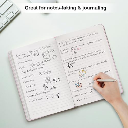 Comix Lined Journal Notebook for Work, 240 Pages, 5.5" x 8.3", Pink - Image 5