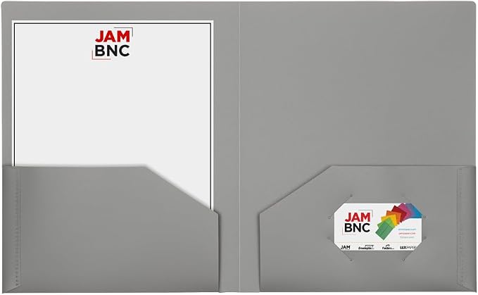 JAM PAPER Heavy Duty Plastic 2 Pocket Extra Tough School Folders - Assorted Business Colors - 6/Pack - Image 7