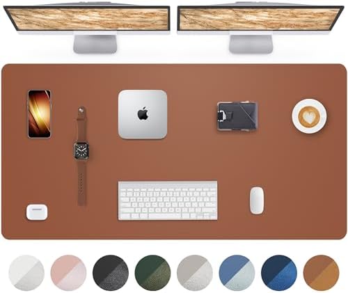 Extra Large Desk Mat - 63"x 17" Non-Slip Desk Pad for Office and Home - Ideal for Large Mouse Pad and Desk Mats on Top of Desks(Brown) by AFIING
