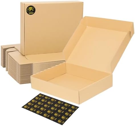 Shipping Boxes Medium 10x8x2 Inches, 40 Pack Brown Corrugated Cardboard Mailer Boxes for Packaging Small Business Mailing Gift by DEZIBOX