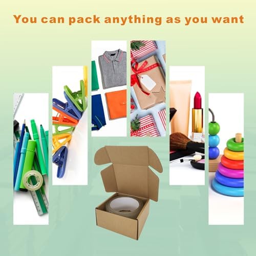 50 Pack 4x4x2'' Small Shipping Boxes, Corrugated Cardboard Mailers for Business, Kraft (CM442K) - Image 5