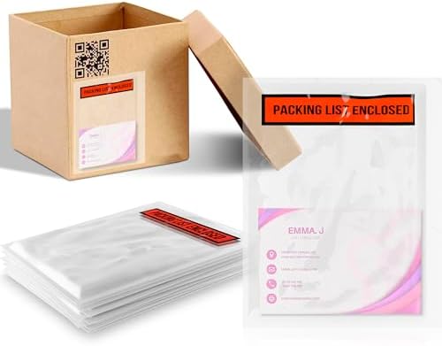 ABC PACK & SUPPLY Packing List Envelopes, Clear with Red Panel Packing List Enclosed, 4.5 x 6 Inch, Self Seal Document Pouches 2 Mil Polyethylene, Pack of 1000 by ABCPackSupply%C2%AE