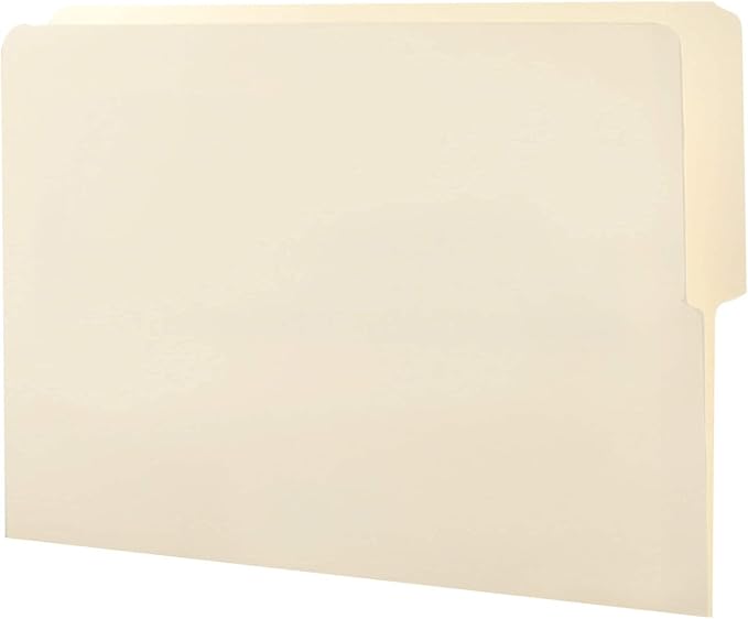 Smead End Tab File Folder, Shelf-Master Reinforced 1/2-Cut Tab Top Position, Letter Size, Manila, 100 per Box (24127) - Image 2