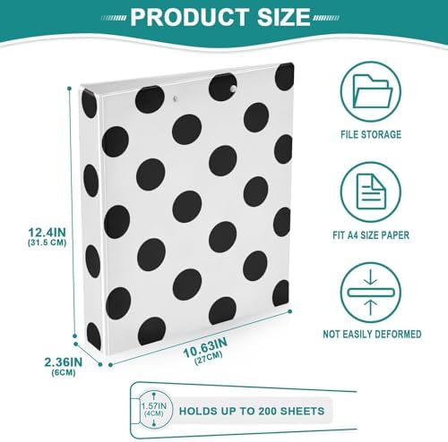 3 Ring Binder 1.5 Inch Clipboards Binders with Interior Pockets Round Ring Binder for Office Supplies and School - Image 5