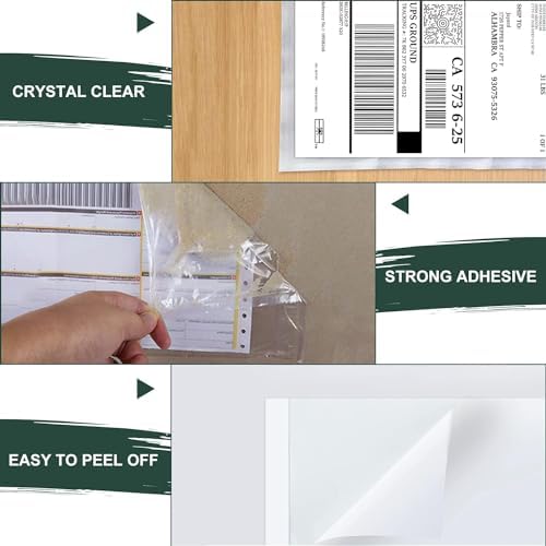 Packing List Pouches 4.5'' X 5.5'', Shipping Label Sleeves, Packing Slip Envelopes, Clear Adhesive Top Loading Packing List (4.5"" X 5.5"") - Image 5