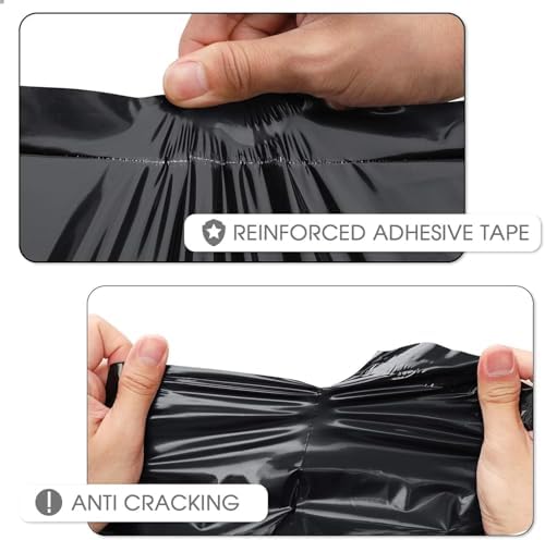 Metronic 1000Pack Black Poly Mailers 10x13, Bulk Shipping Bags Envelopes with Self Adhesive, Waterproof and Tear-Proof Packaging Bag Postal Bags for Small Business - Image 4