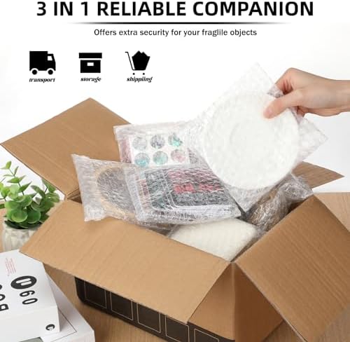 Frienda 300 Pcs Self Adhesive Bubble Bags Packing Pouches, 6" X 6" - Image 6