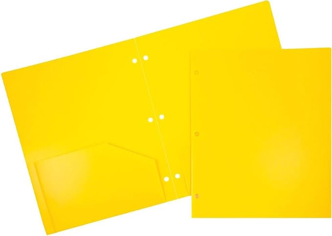 JAM PAPER Heavy Duty Plastic 3 Hole Punch Pocket Folders - Extra Tough School Folders - Assorted Fashion Colors - Bulk 48 Folders/Box (8 Assorted Packs of 6) - Image 5