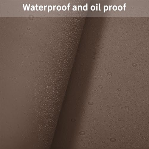 Leather Desk Mat,1.8mm Thick,16x72 Inch Desk Cover,Desk Protector Mat,Dresser Cover Top,Nail Table Mat,Dresser Cover,Quartz Countertop Protector(Mud Color+Champagne Gold,16x72) - Image 5