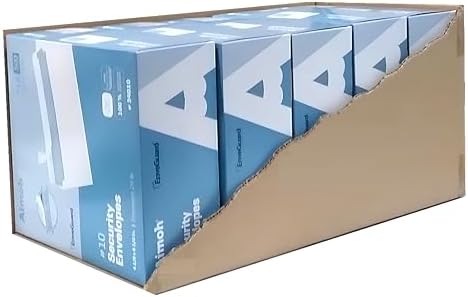 Aimoh #10 Security Self-Seal Envelopes - 1 Case - 5 Packs - 2500 Envelopes, Windowless, Security Tint Pattern, Quick-Seal Closure - EnveGuard - Size 4-1/8 x 9-1/2 Inches - White - 24 LB (34010-CS) by Aimoh