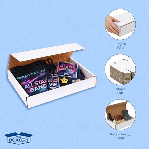 The Boxery Corrugated Mailers White Tuck Shipping Boxes (13x10x2) - Image 5