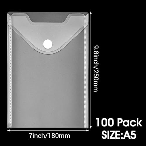 10 Pack Plastic Envelopes, 7 X 10 Clear Reusable Waterproof File Folder - Image 2