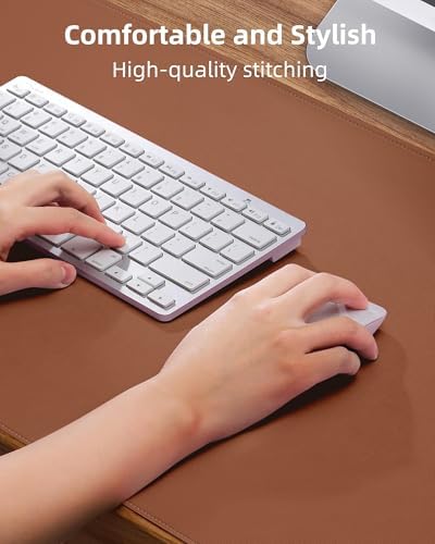 Extra Large Desk Mat - 63"x 17" Non-Slip Desk Pad for Office and Home - Ideal for Large Mouse Pad and Desk Mats on Top of Desks(Brown) - Image 3